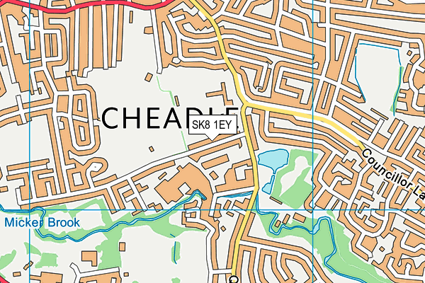 SK8 1EY map - OS VectorMap District (Ordnance Survey)