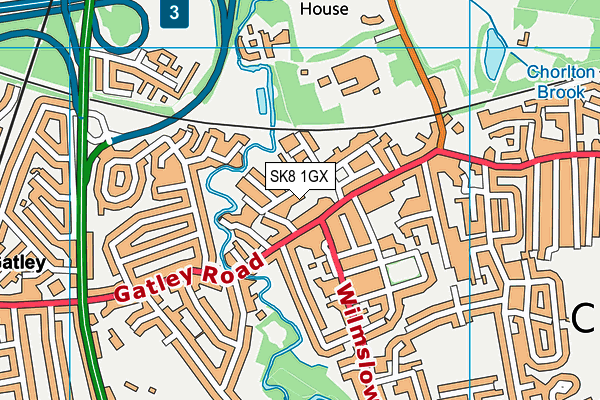 SK8 1GX map - OS VectorMap District (Ordnance Survey)