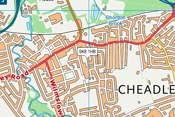 SK8 1HB map - OS VectorMap District (Ordnance Survey)