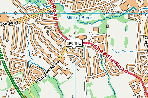 SK8 1HE map - OS VectorMap District (Ordnance Survey)