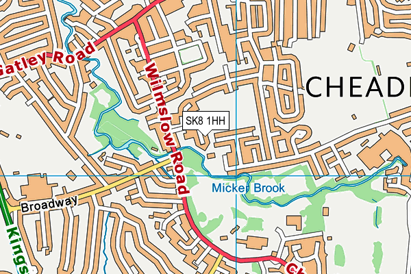 SK8 1HH map - OS VectorMap District (Ordnance Survey)