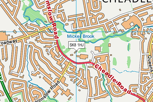 Brookfield Park map (SK8 1HJ) - OS VectorMap District (Ordnance Survey)