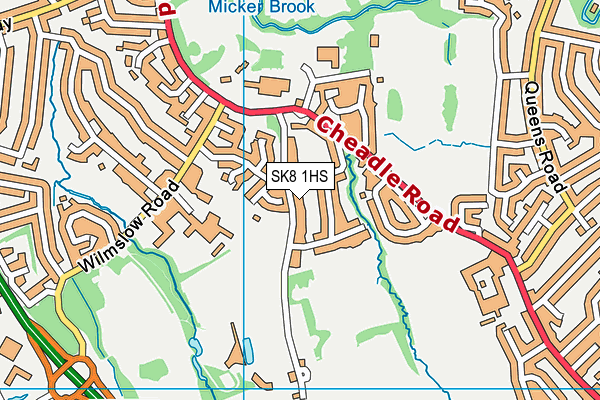SK8 1HS map - OS VectorMap District (Ordnance Survey)