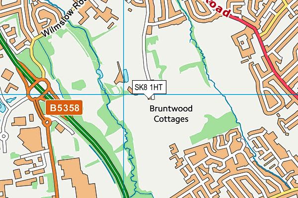 SK8 1HT map - OS VectorMap District (Ordnance Survey)