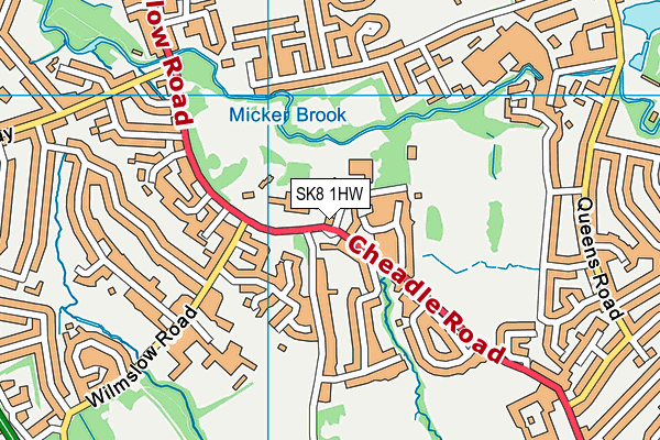 Village Gym (Cheadle) map (SK8 1HW) - OS VectorMap District (Ordnance Survey)