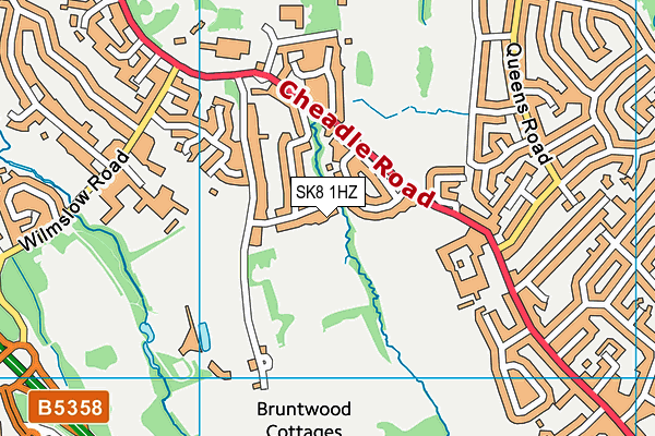 SK8 1HZ map - OS VectorMap District (Ordnance Survey)