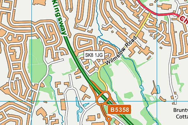 SK8 1JG map - OS VectorMap District (Ordnance Survey)