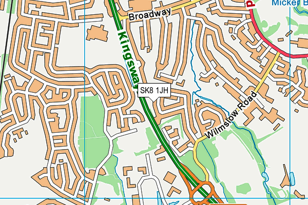 SK8 1JH map - OS VectorMap District (Ordnance Survey)