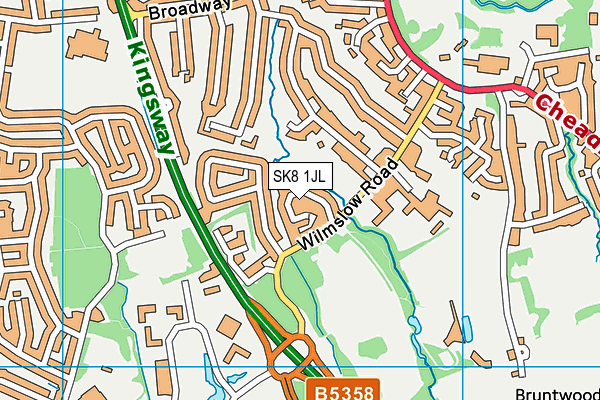 SK8 1JL map - OS VectorMap District (Ordnance Survey)