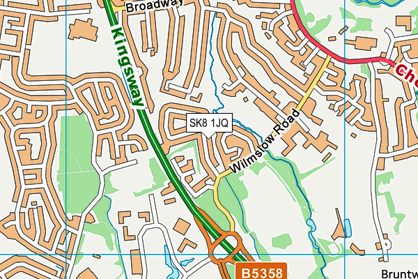 SK8 1JQ map - OS VectorMap District (Ordnance Survey)