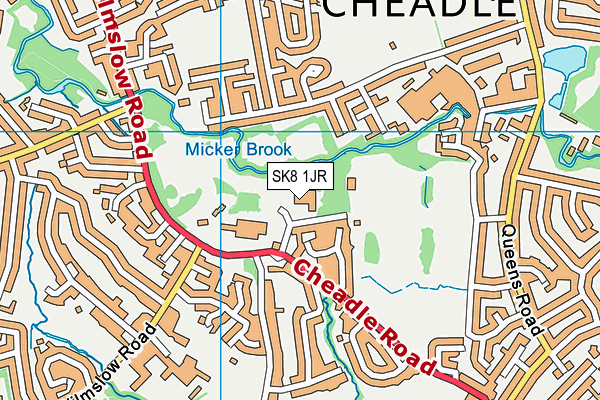 Life Leisure Cheadle map (SK8 1JR) - OS VectorMap District (Ordnance Survey)