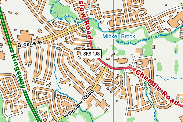 SK8 1JS map - OS VectorMap District (Ordnance Survey)