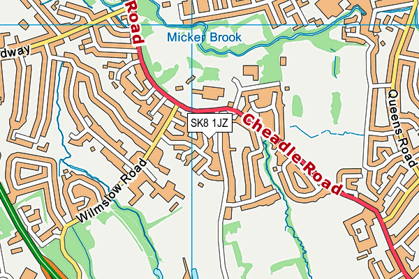 SK8 1JZ map - OS VectorMap District (Ordnance Survey)