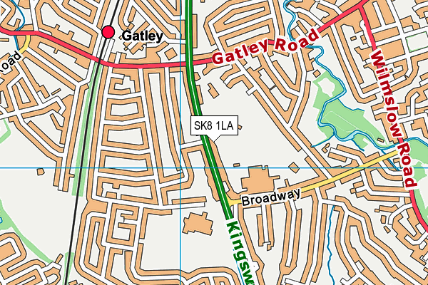 SK8 1LA map - OS VectorMap District (Ordnance Survey)