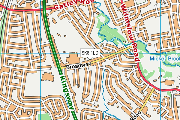 SK8 1LD map - OS VectorMap District (Ordnance Survey)