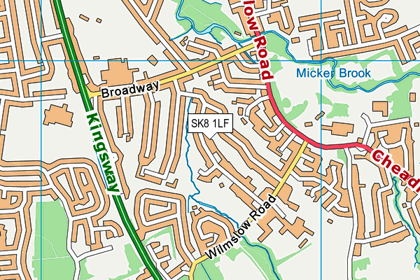 SK8 1LF map - OS VectorMap District (Ordnance Survey)