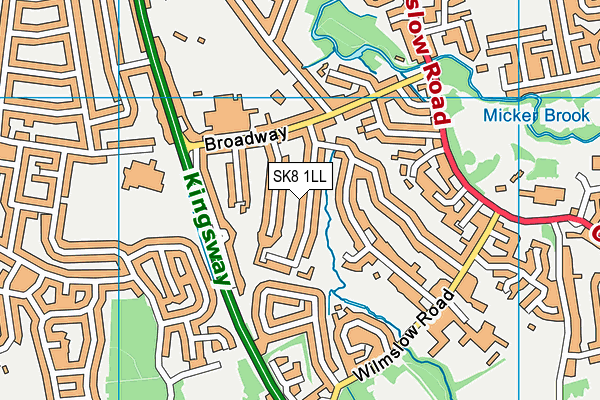 SK8 1LL map - OS VectorMap District (Ordnance Survey)