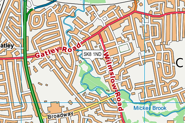 SK8 1ND map - OS VectorMap District (Ordnance Survey)