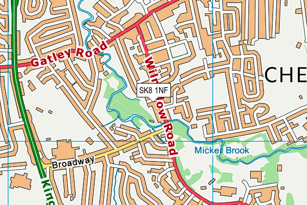 SK8 1NF map - OS VectorMap District (Ordnance Survey)