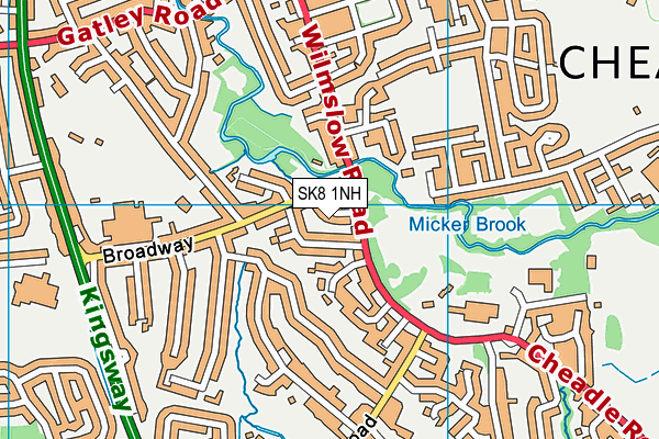 SK8 1NH map - OS VectorMap District (Ordnance Survey)