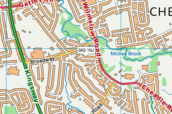 SK8 1NJ map - OS VectorMap District (Ordnance Survey)