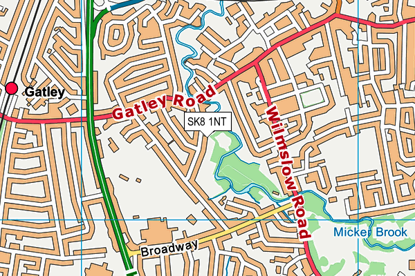 SK8 1NT map - OS VectorMap District (Ordnance Survey)