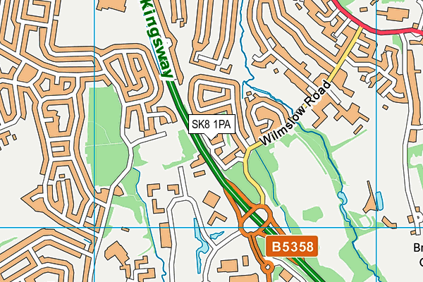 SK8 1PA map - OS VectorMap District (Ordnance Survey)