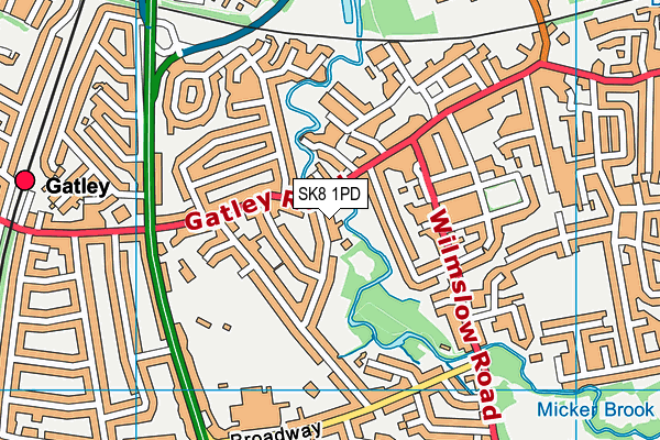 SK8 1PD map - OS VectorMap District (Ordnance Survey)