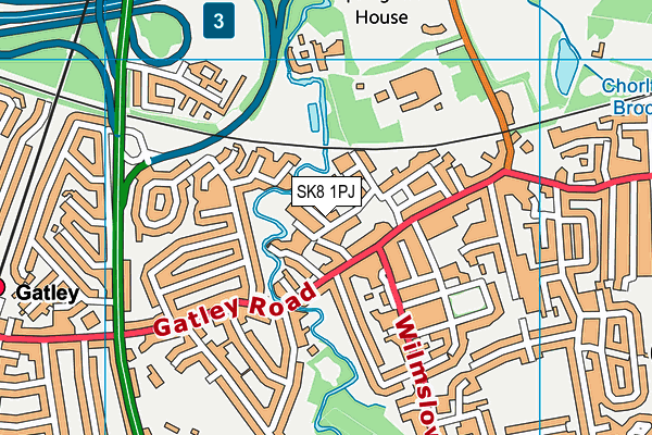 SK8 1PJ map - OS VectorMap District (Ordnance Survey)