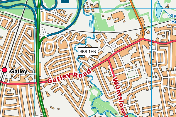 SK8 1PR map - OS VectorMap District (Ordnance Survey)