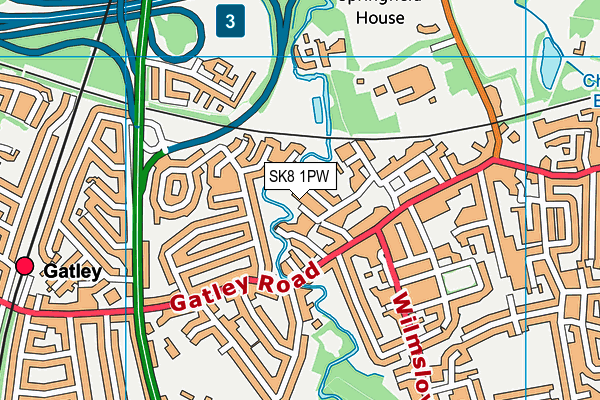 SK8 1PW map - OS VectorMap District (Ordnance Survey)