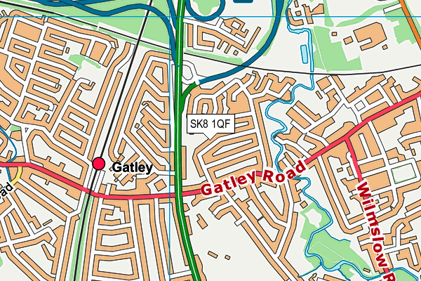 SK8 1QF map - OS VectorMap District (Ordnance Survey)