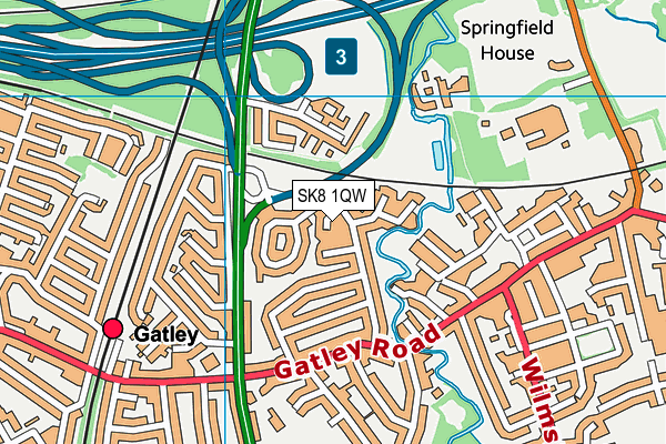 SK8 1QW map - OS VectorMap District (Ordnance Survey)