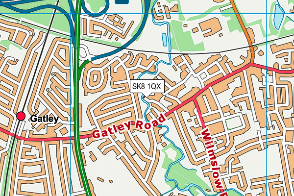 SK8 1QX map - OS VectorMap District (Ordnance Survey)