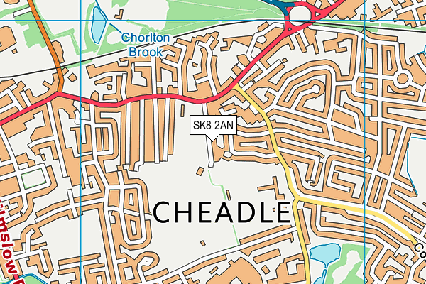 Cheadle Town Fc (Park Road Stadium) map (SK8 2AN) - OS VectorMap District (Ordnance Survey)