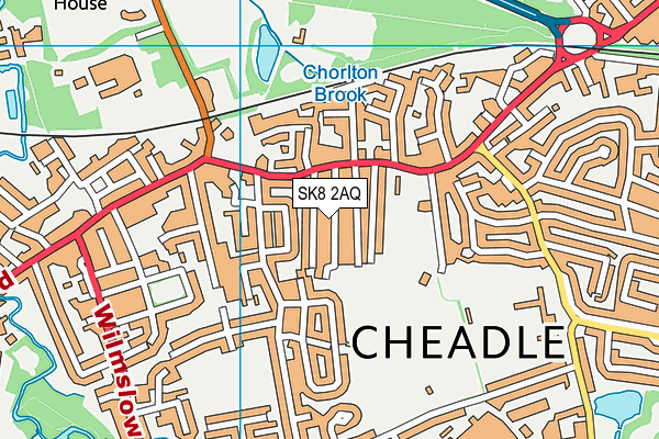 SK8 2AQ map - OS VectorMap District (Ordnance Survey)