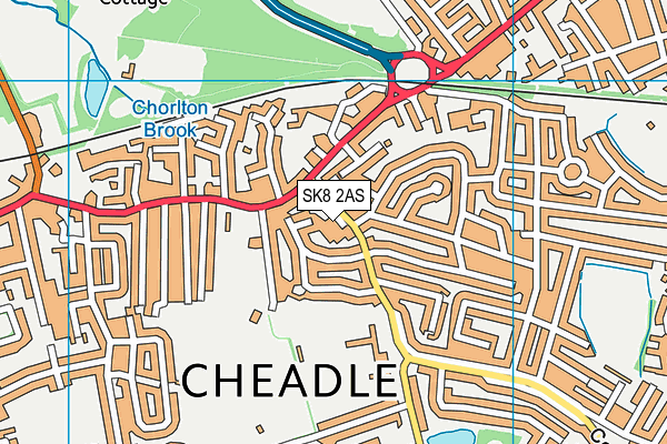 SK8 2AS map - OS VectorMap District (Ordnance Survey)