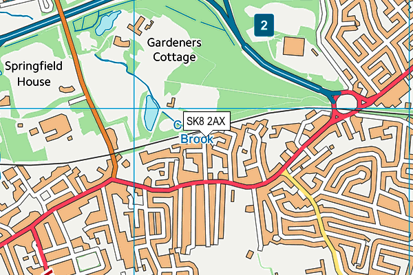 SK8 2AX map - OS VectorMap District (Ordnance Survey)