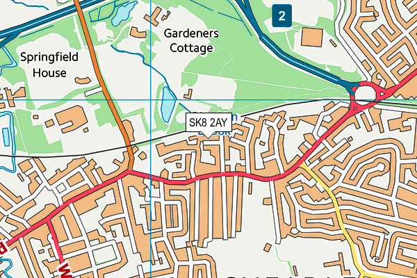 SK8 2AY map - OS VectorMap District (Ordnance Survey)