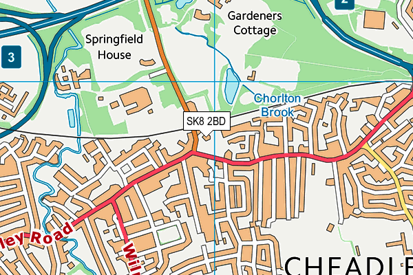 SK8 2BD map - OS VectorMap District (Ordnance Survey)