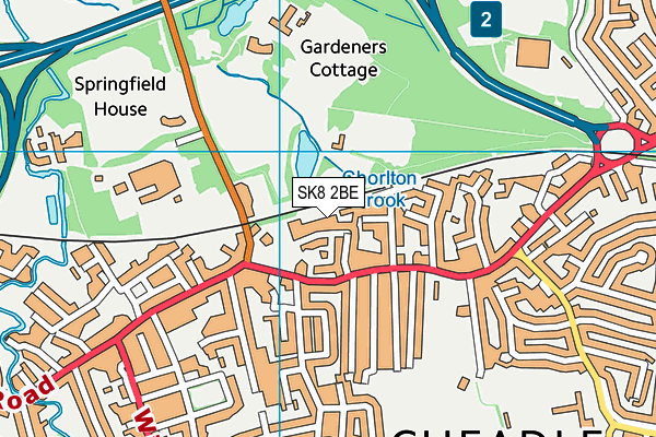 SK8 2BE map - OS VectorMap District (Ordnance Survey)