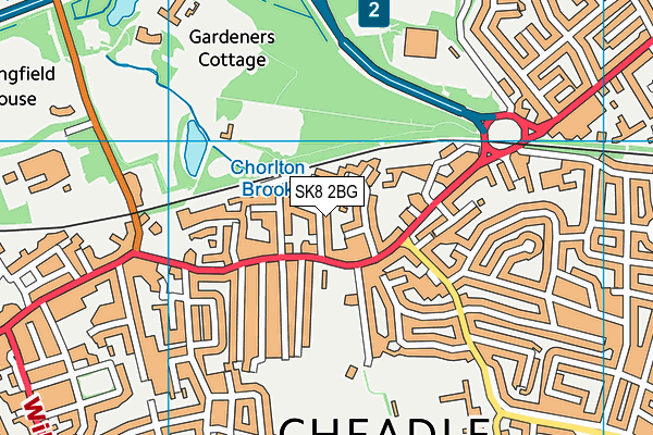 SK8 2BG map - OS VectorMap District (Ordnance Survey)