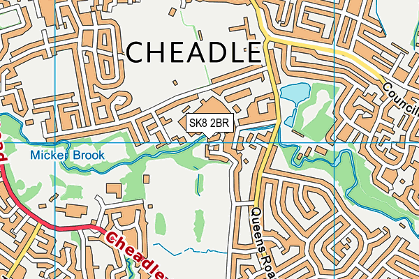 SK8 2BR map - OS VectorMap District (Ordnance Survey)