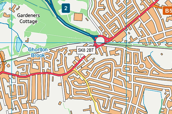 SK8 2BT map - OS VectorMap District (Ordnance Survey)