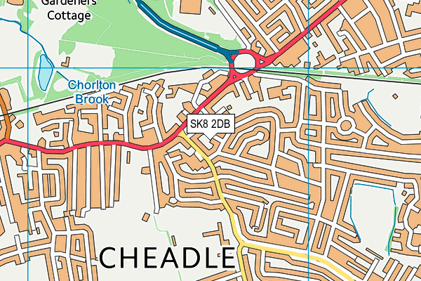 SK8 2DB map - OS VectorMap District (Ordnance Survey)