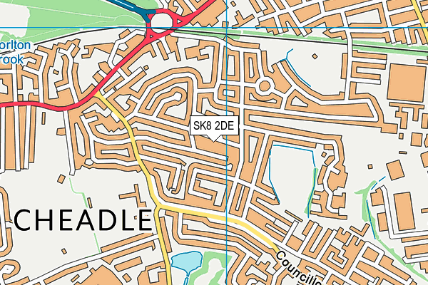 SK8 2DE map - OS VectorMap District (Ordnance Survey)