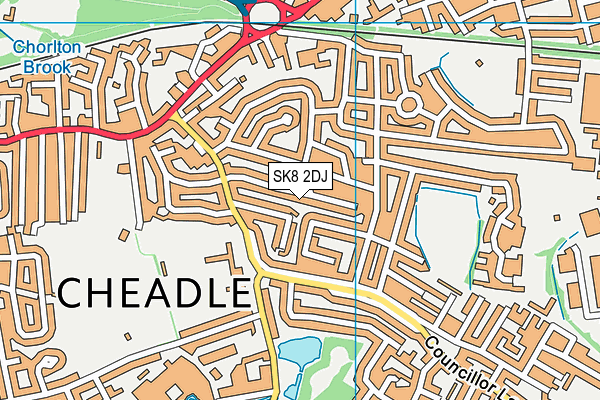 SK8 2DJ map - OS VectorMap District (Ordnance Survey)