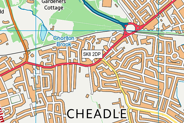 SK8 2DP map - OS VectorMap District (Ordnance Survey)