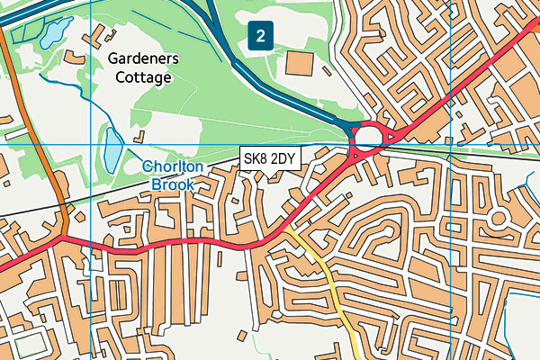 SK8 2DY map - OS VectorMap District (Ordnance Survey)