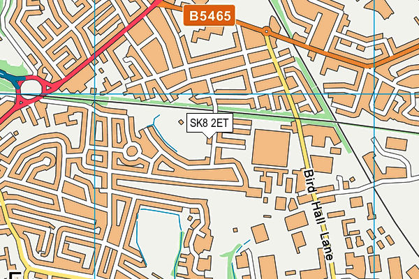 Cheadle Heath Sports Club map (SK8 2ET) - OS VectorMap District (Ordnance Survey)